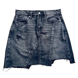Blank NYC‎ Black Distressed Denim Skirt Size 28